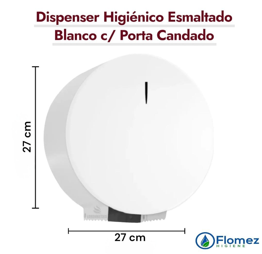 Dispenser Higienico Esmaltado Blanco C/ Porta Candado / Allen