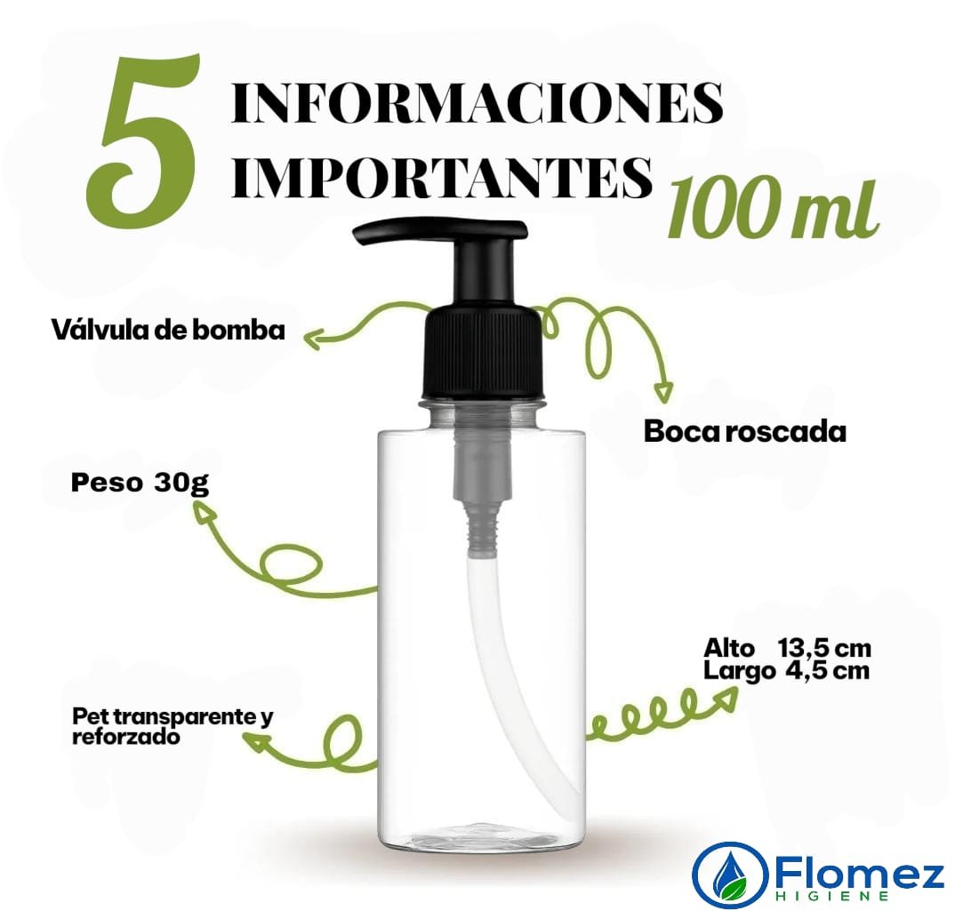 Envases de 100mL Bomba