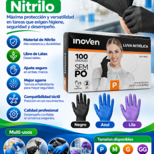 Guante de Nitrilo Inoven x 100 und.