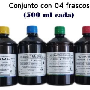 Kit utilizado para la coloración de Gram