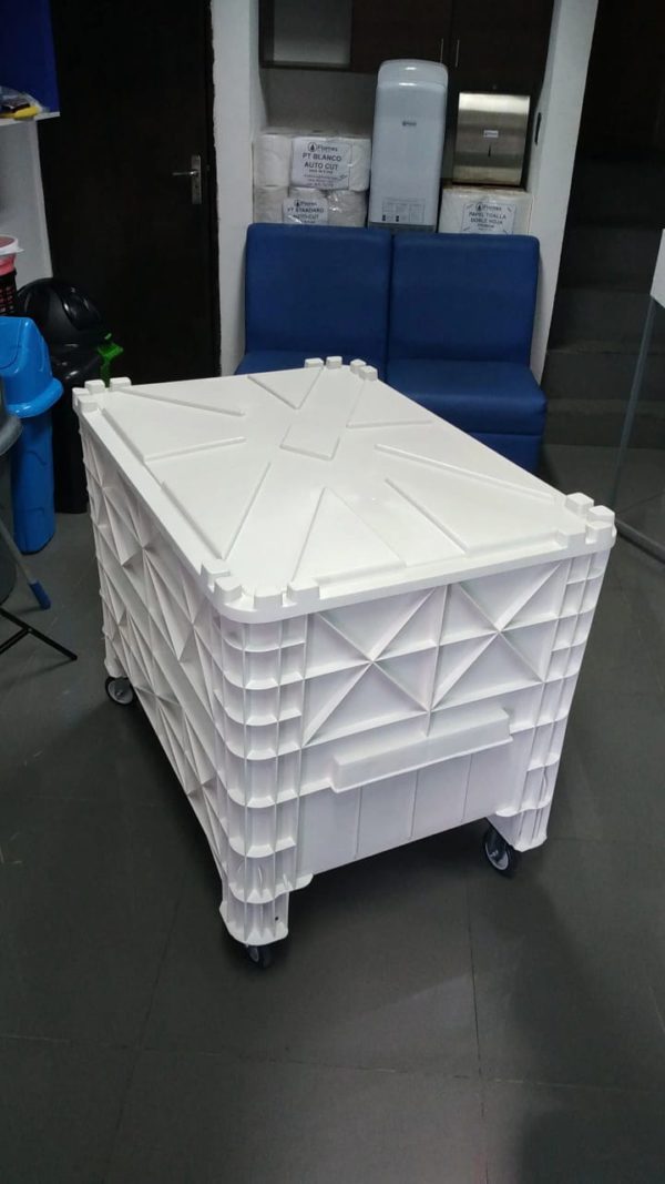 Caja Plastica 370 L, Completa (Ruedas y Tapa) - Imagen 7