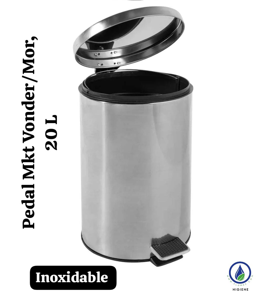 Basurero Inox Pedal Mkt Vonder/Mor (45 x 29 ), 20 L - Imagen 3