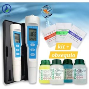 Kit Medidor de pH digital bolsillo C/ kit de solución (pH 4, 7, 10)