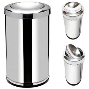 Basurero Inox Basculante JCS, 20 L