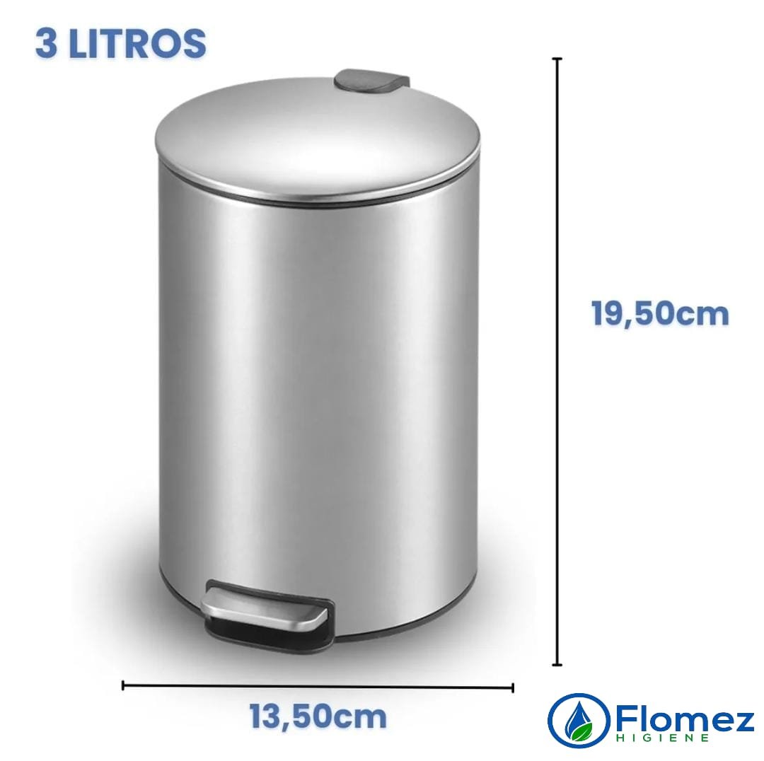 Basurero Basculante Inox Market 3 L - Imagen 2