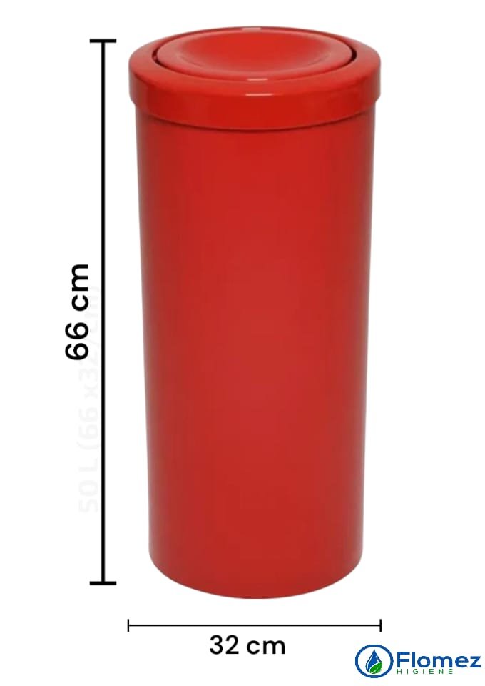 Basurero Plastico Esfera Basculante (66x32 cm) 50 L - Imagen 4