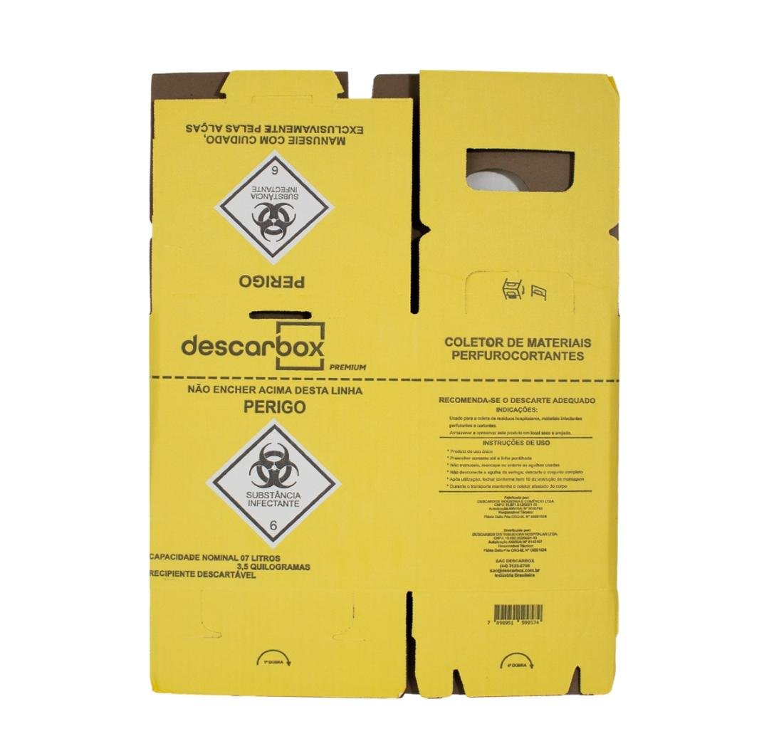Caja material descartables punzantes, Descarbox/ Descarpack x5 u, 7 L. - Imagen 2