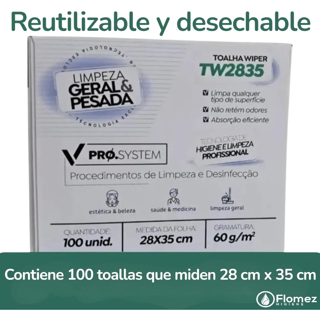 Toallas Wiper Inoven (28x35 /cm) TW 2835 x100 u - Imagen 5