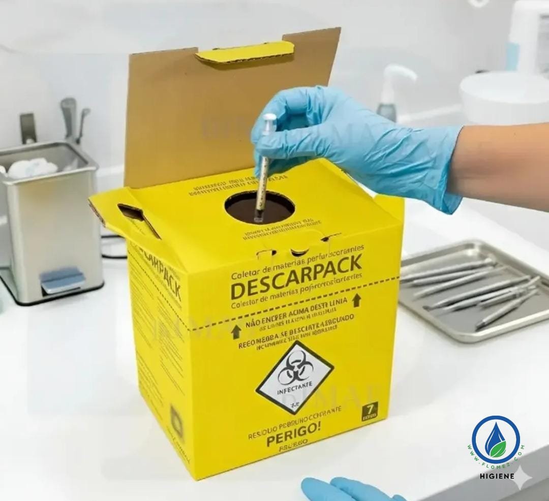 Caja material descartables punzantes, Descarbox/ Descarpack x5 u, 7 L.