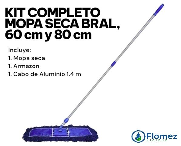 Kit mopa seca Bral 60 y 80 cm