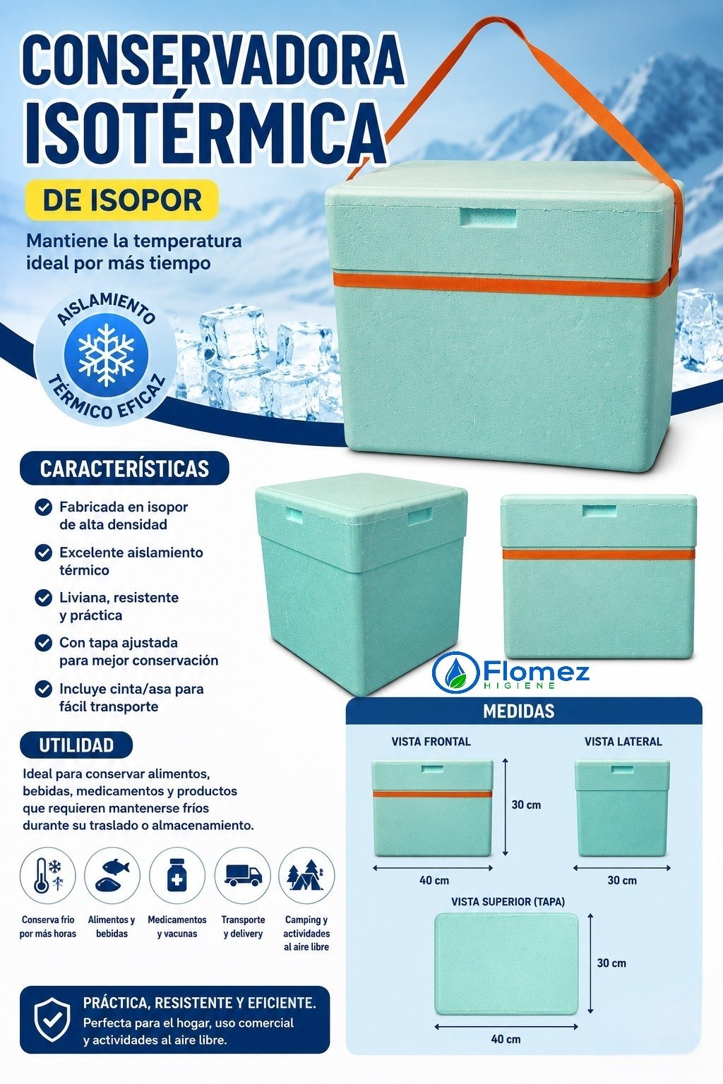 Conservadora isotermica insopor