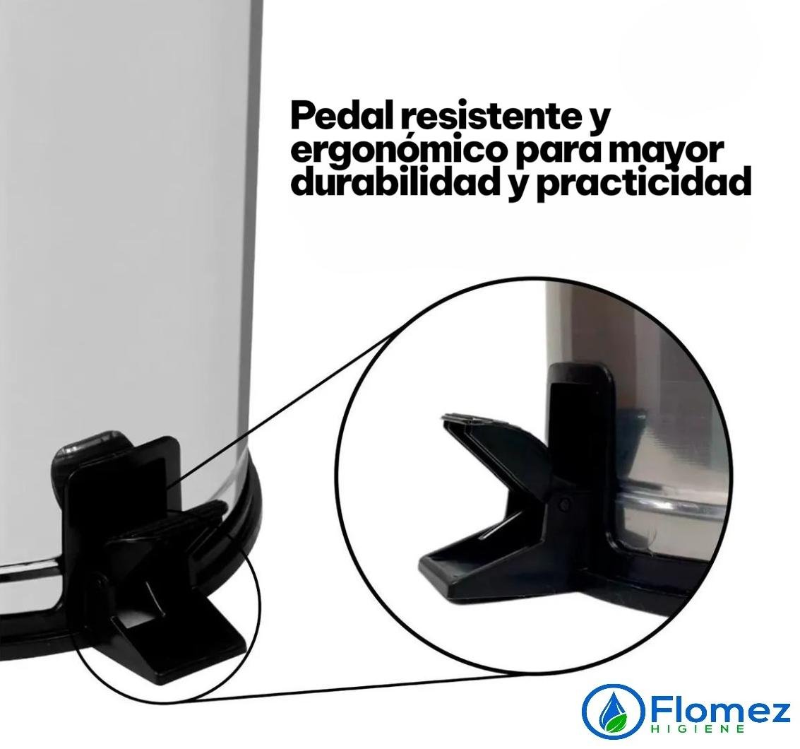 Basurero inox pedal tapa PLA VI, 12 L - Imagen 4
