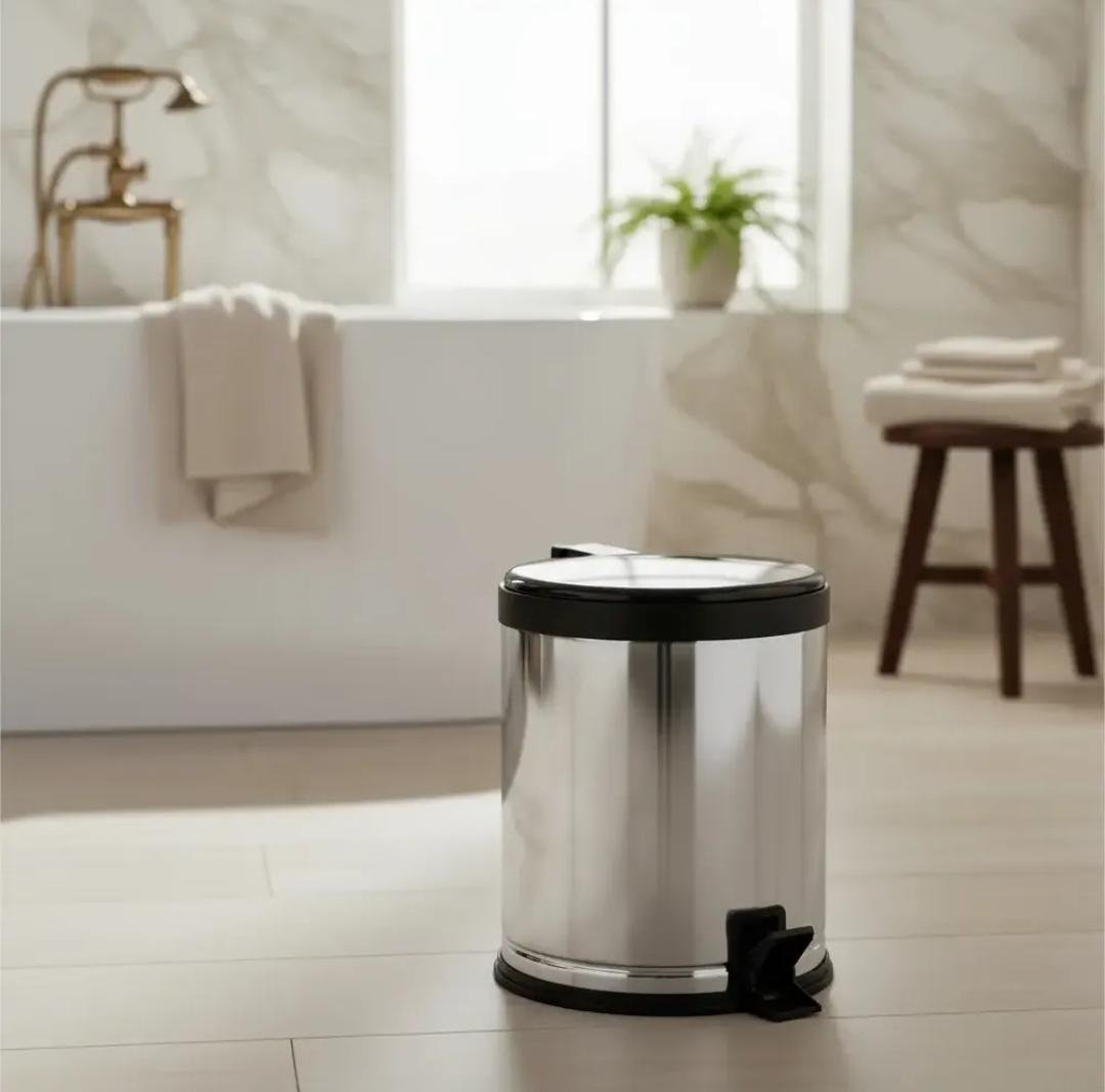 Basurero inox pedal tapa PLA VI, 12 L