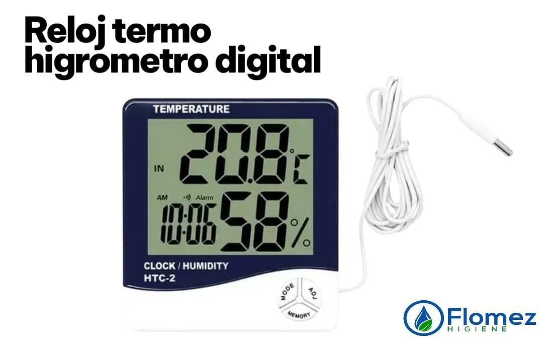 Reloj termo higrometro digital