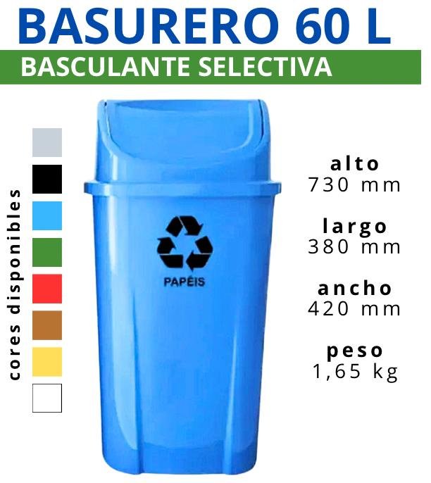 BASURERO SELECTIVO TNK 60 L