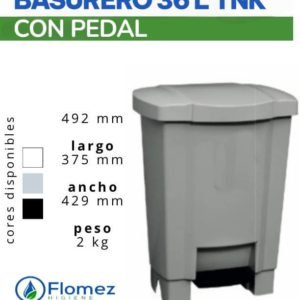 BASURERO 36 L TNK CON PEDAL