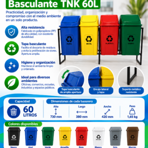 BASURERO SELECTIVO TNK 60 L