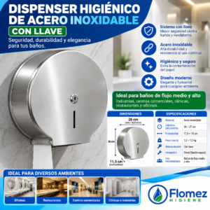Dispenser Inox Higienico con llave