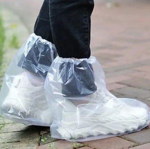 CUBRE CALZADO POLIETILENO c/ ELASTICO TRANSPARENTE/ BLANCO. - Imagen 3