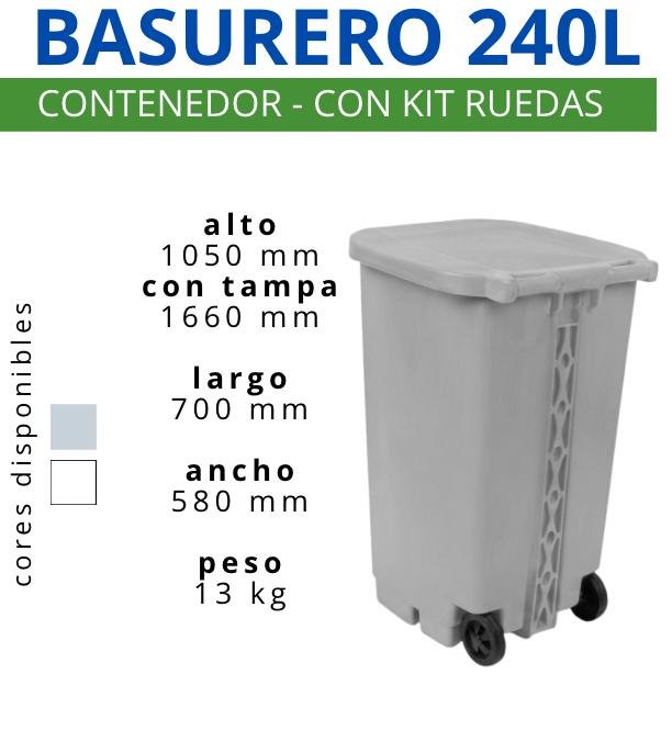 Basurero 240 L TNK c/ ruedas